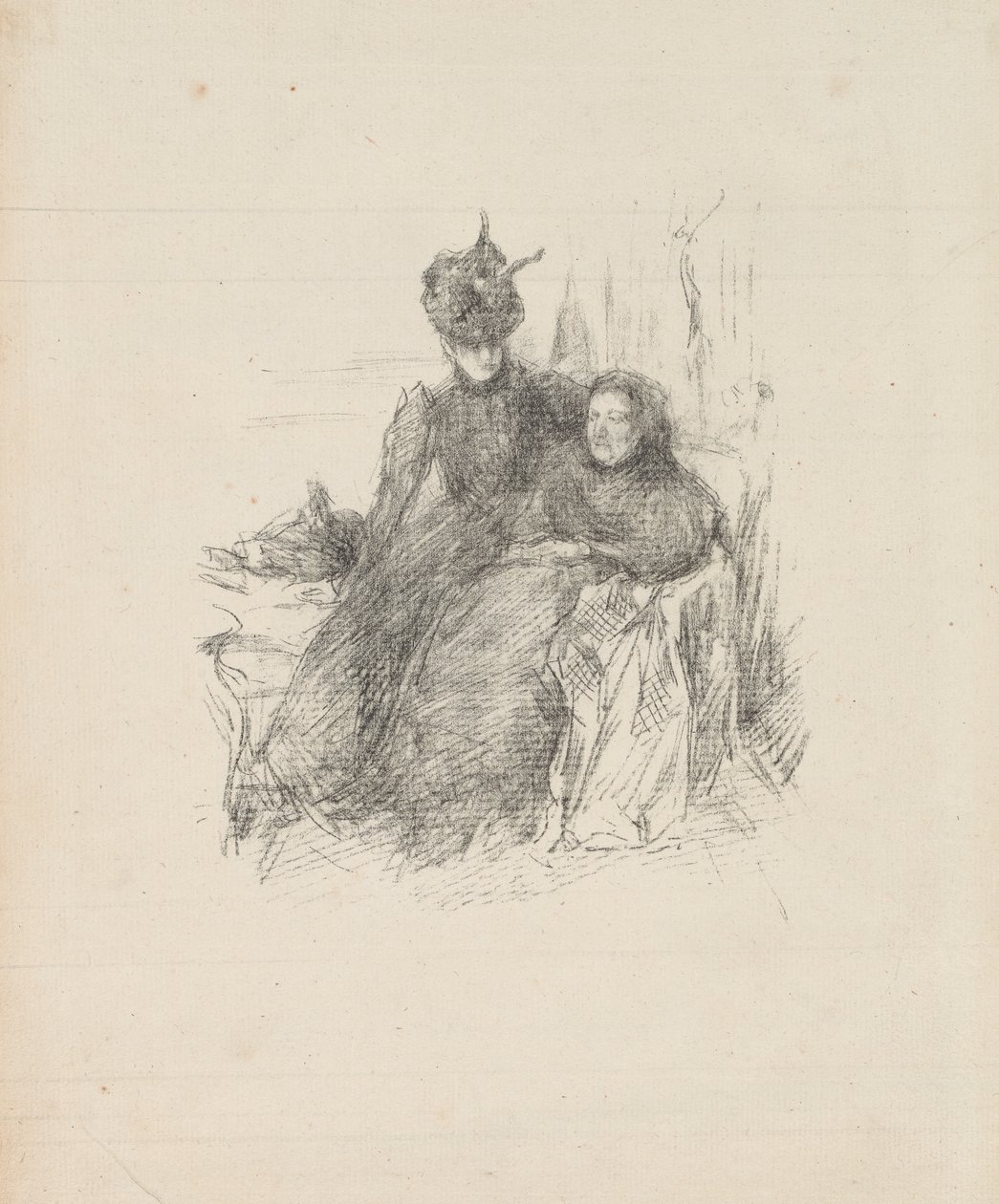 Madre e hija [La madre enferma] de James Abbott McNeill Whistler