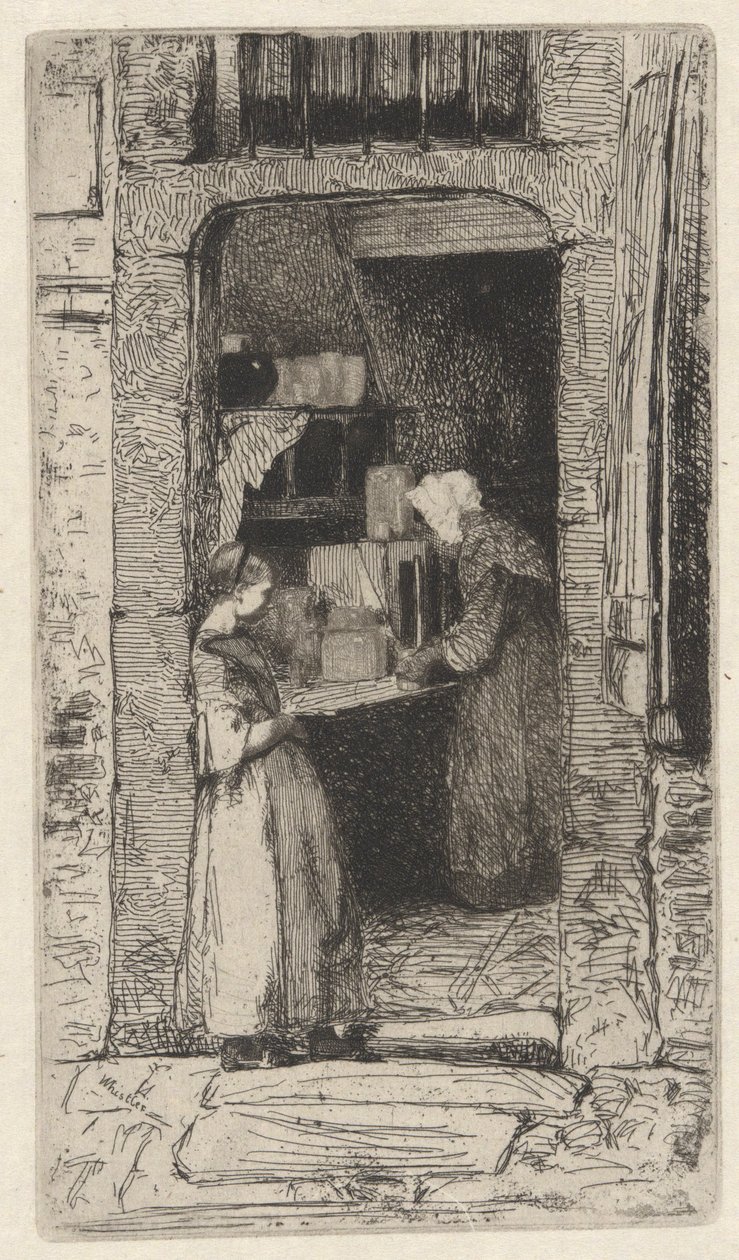 Mujer mostaza, uno de los doce grabados de la naturaleza de James Abbott McNeill Whistler