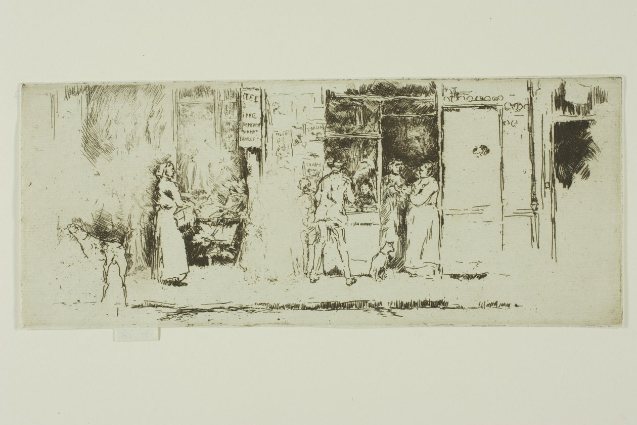 Puesto de periódicos, Rue de Seine de James Abbott McNeill Whistler