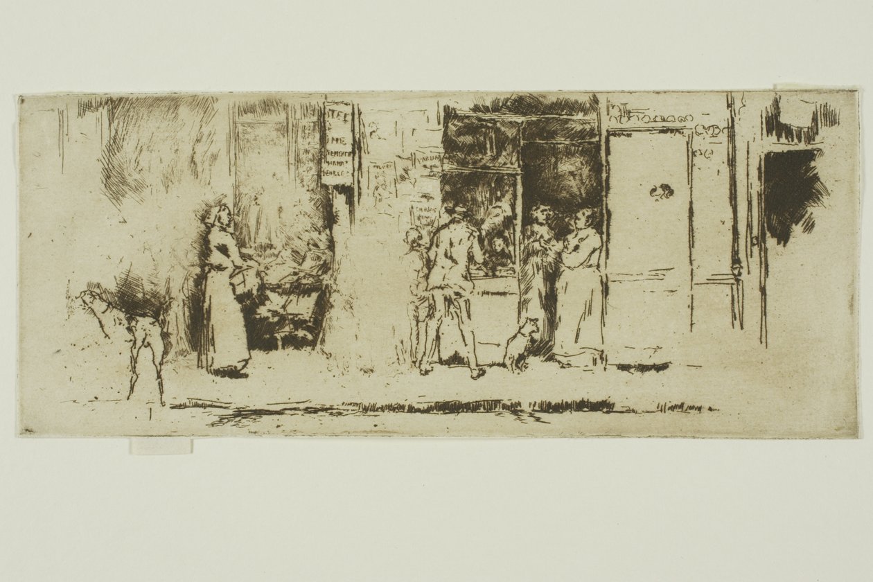 Puesto de Periódicos, Rue de Seine de James Abbott McNeill Whistler
