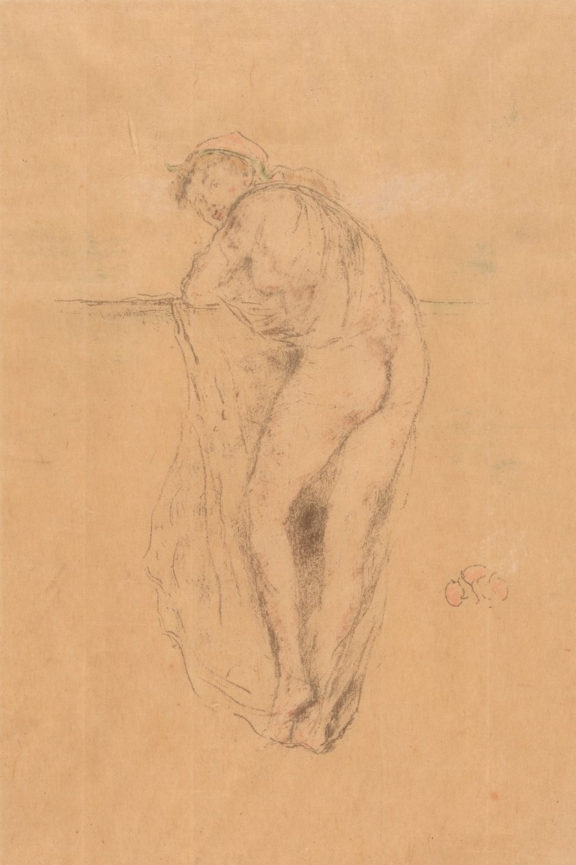 Modelo desnudo, vista trasera de James Abbott McNeill Whistler