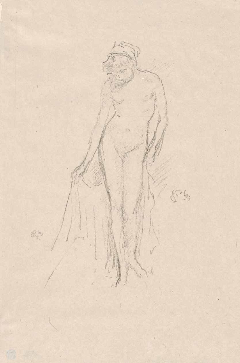 Modelo desnudo, de pie de James Abbott McNeill Whistler