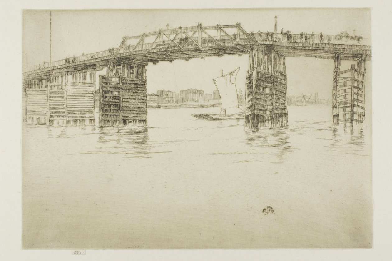Puente de Battersea viejo de James Abbott McNeill Whistler