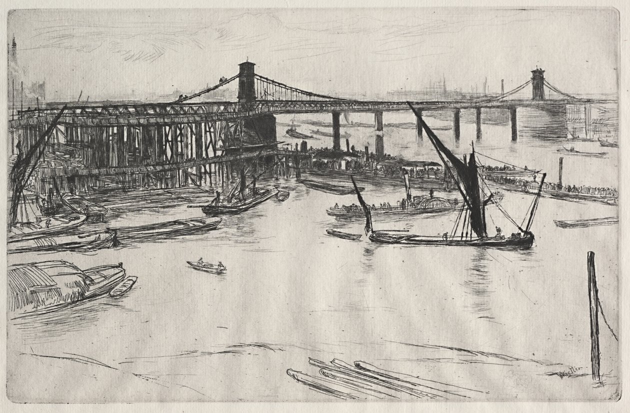El antiguo puente de Hungerford de James McNeill Whistler