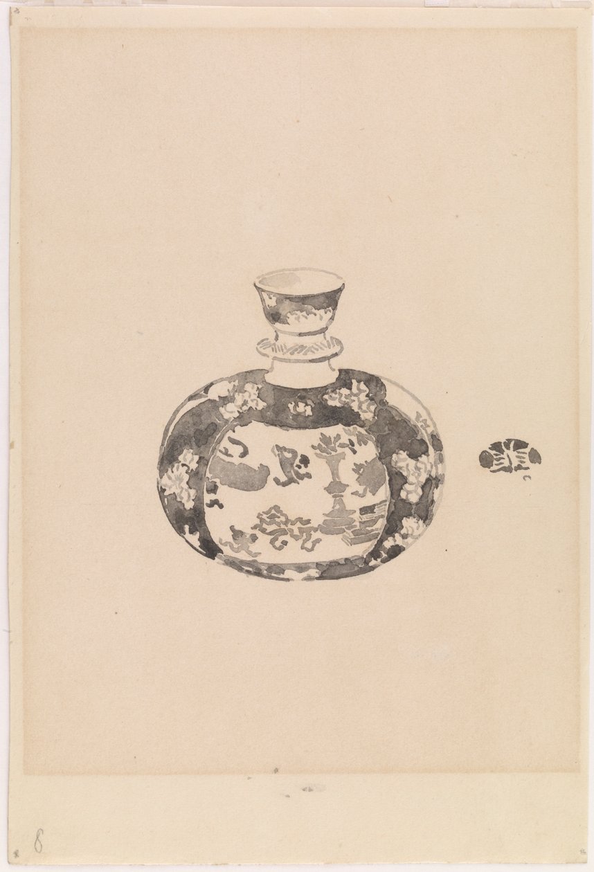 Jarra de jengibre oviforme con tapa en forma de campana de James Abbott McNeill Whistler