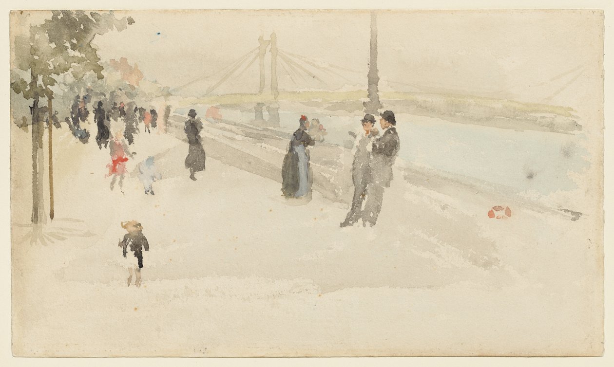 Rosa y plata - Chelsea, el terraplén de James McNeill Whistler