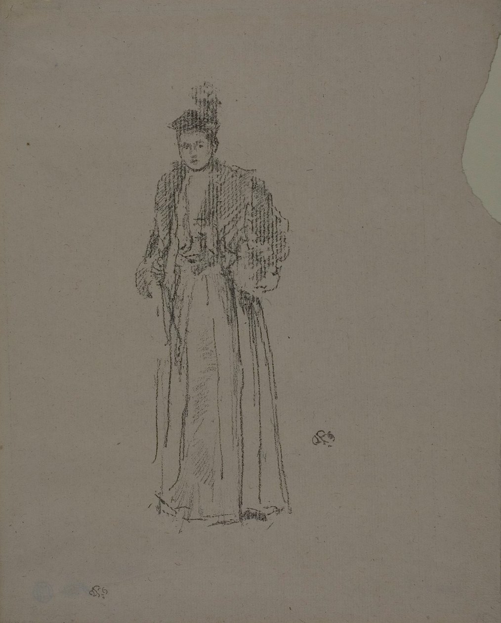 Estudio de retrato: Señorita Charlotte R. Williams de James Abbott McNeill Whistler
