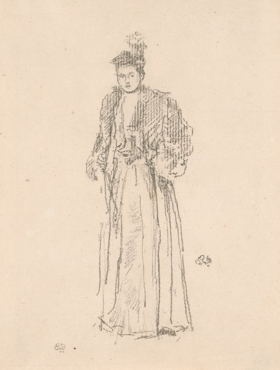 Estudio de retrato: Señorita Charlotte R. Williams de James Abbott McNeill Whistler
