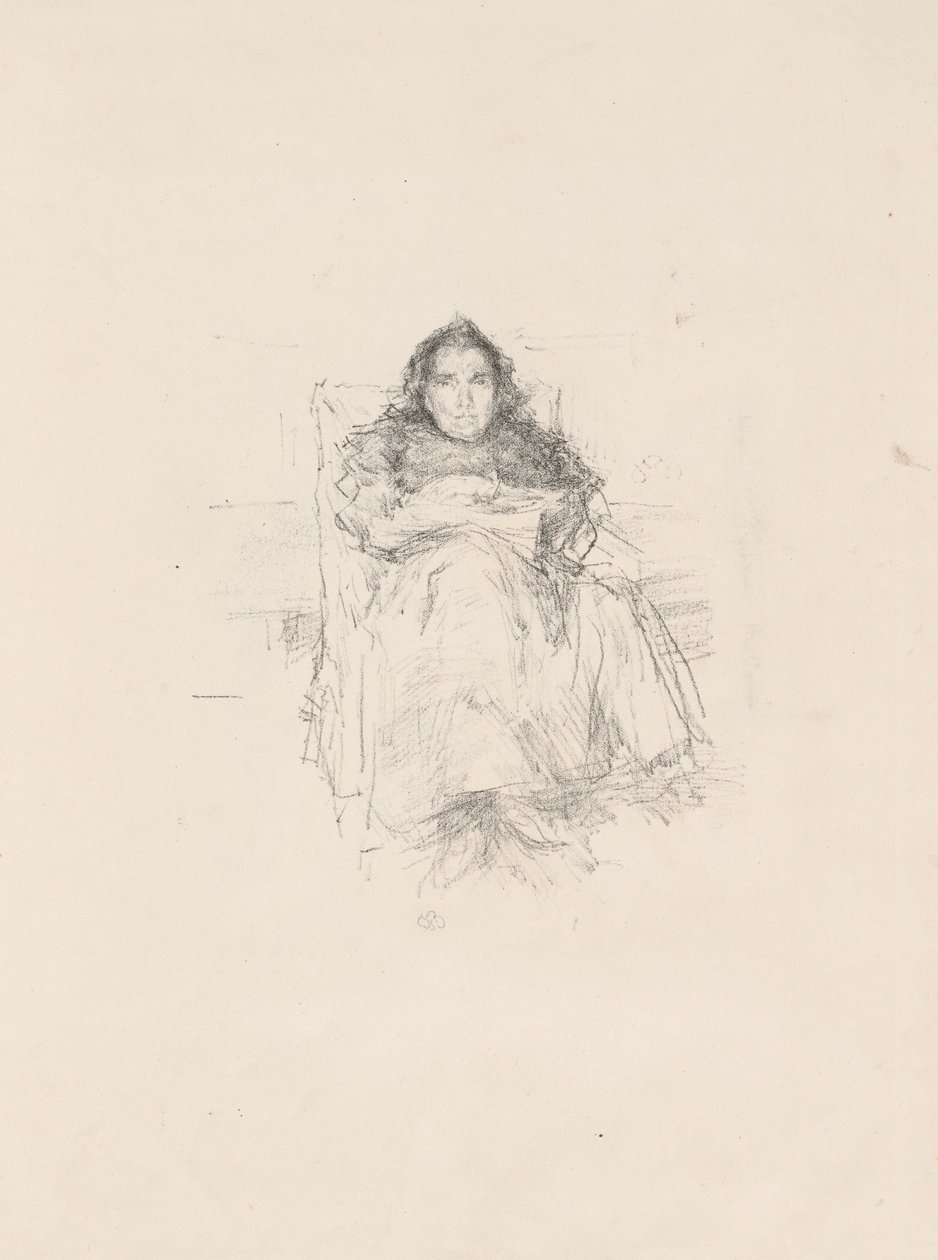Estudio de retrato: Sra. Philip, No. 3 (recto) Estudio de retrato: Geneviève Mallarmé (verso) de James McNeill Whistler