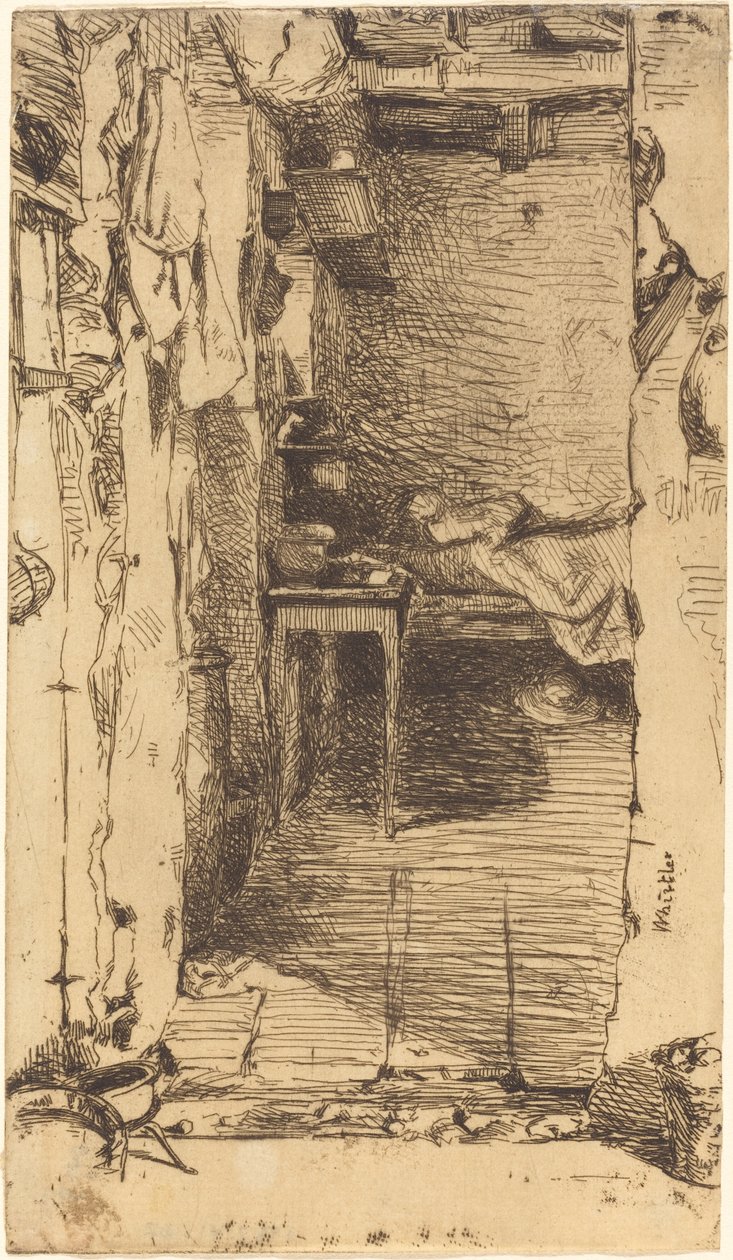 Recolectores de trapos, Quartier Mouffetard, París de James Abbott McNeill Whistler
