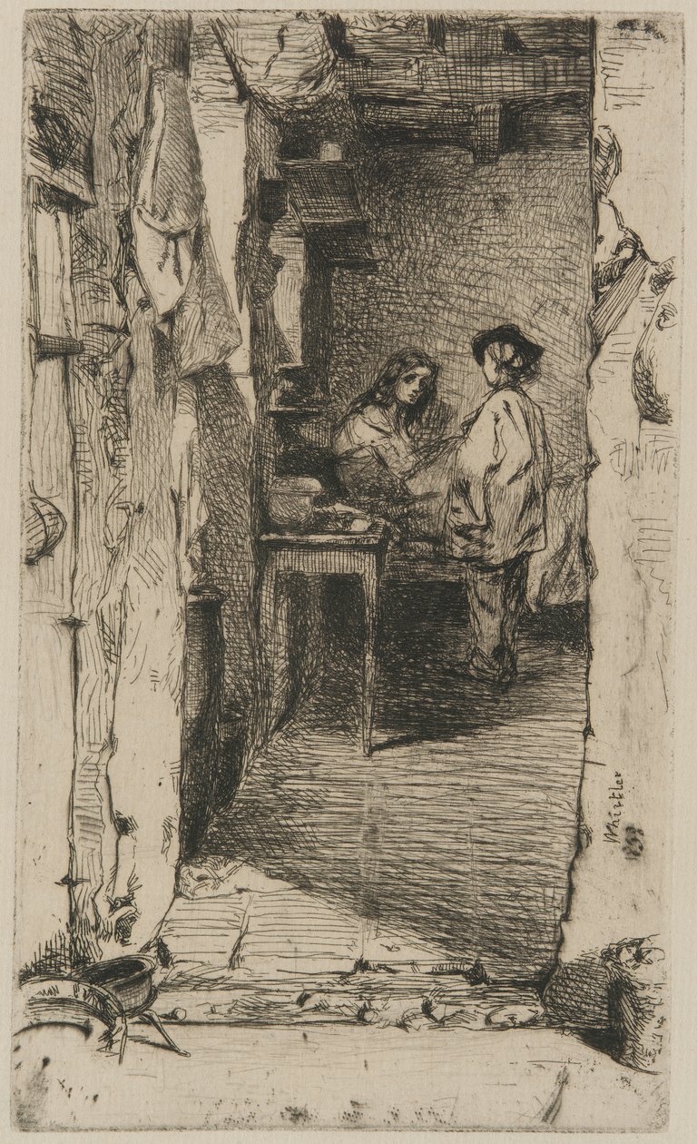 Recolectores de trapos, Quartier Mouffetard, París de James Abbott McNeill Whistler