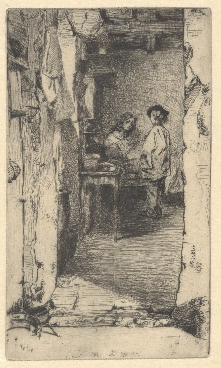 Recolectores de trapos, distrito de Mouffetard, París de James Abbott McNeill Whistler