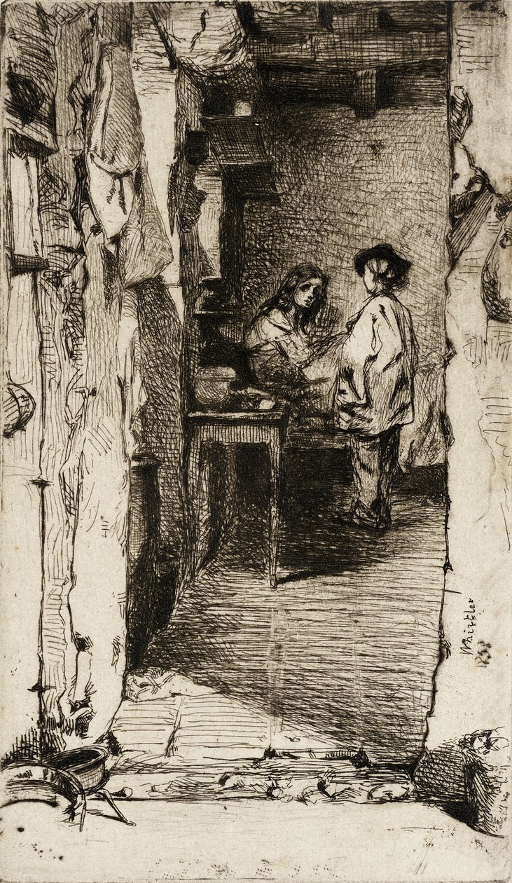 Rag Pickers, barrio de Mouffetard, París de James McNeill Whistler