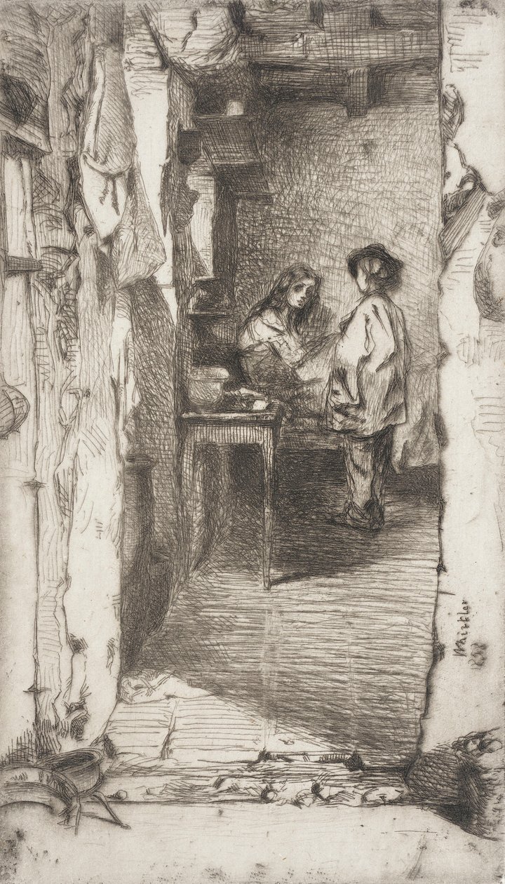 Traperos, barrio Mouffetard, París de James McNeill Whistler