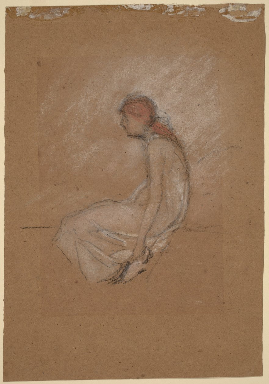 Mujer sentada con cabello rojo de James McNeill Whistler