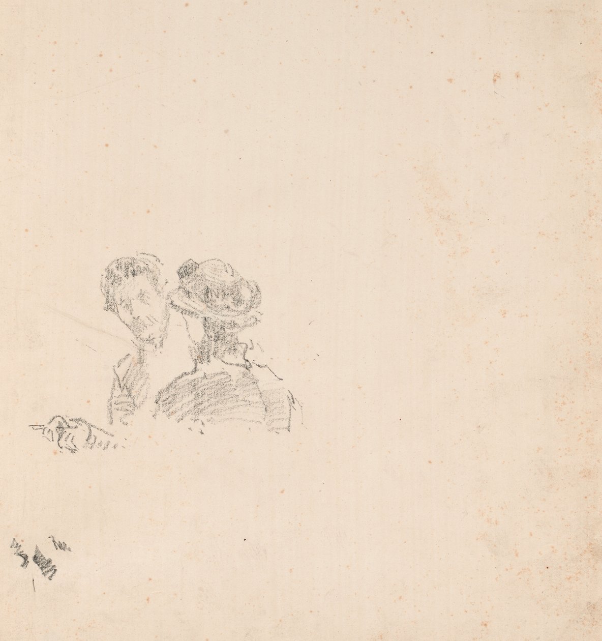 Boceto: Autorretrato con la Srta. R. Birnie Philip de James McNeill Whistler