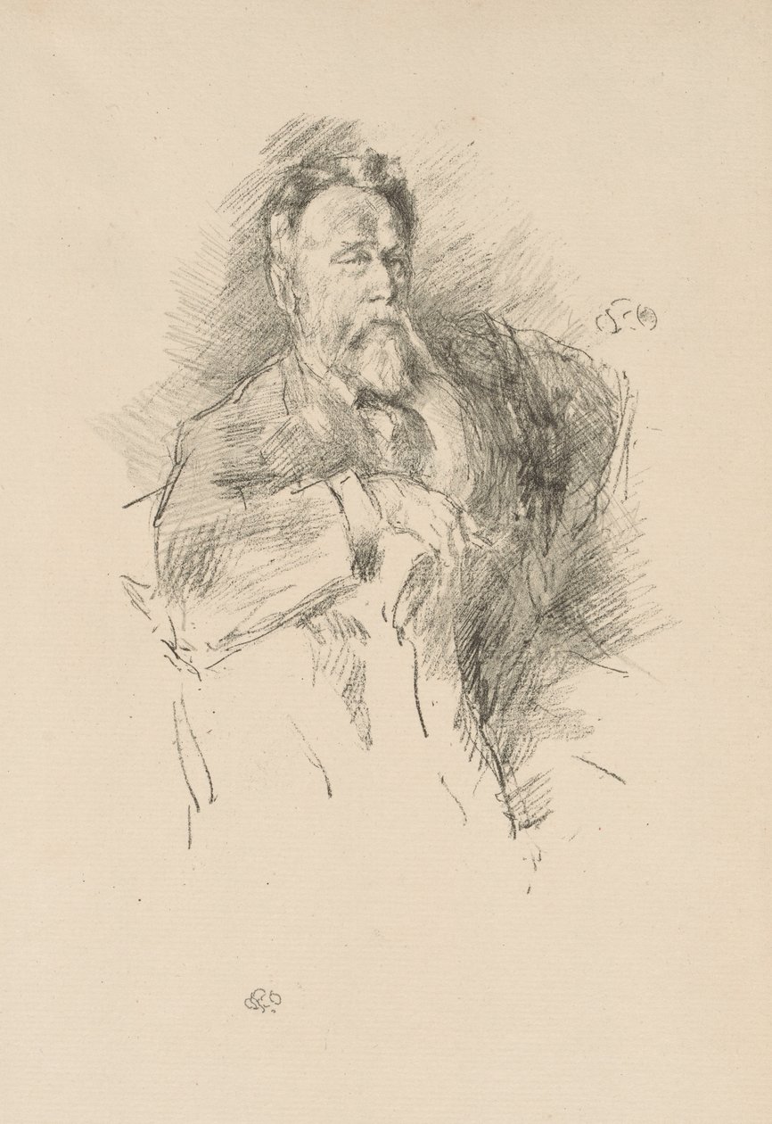 Boceto de William E. Henley de James Abbott McNeill Whistler