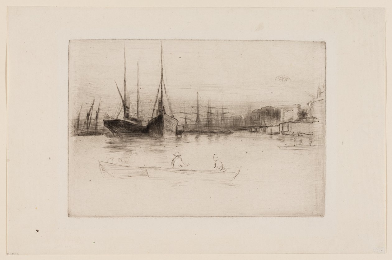 Barcos de vapor frente a la Torre de James Abbott McNeill Whistler