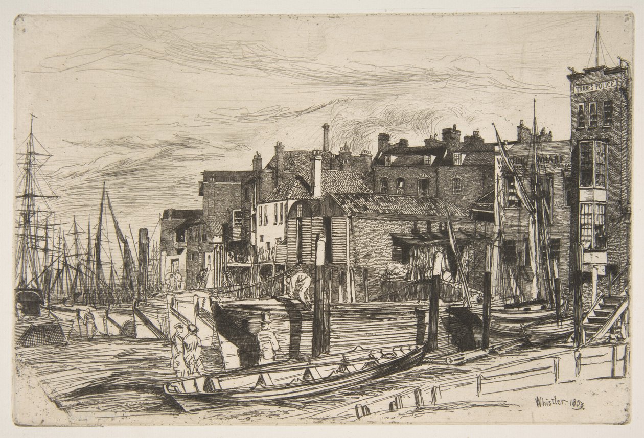 Policía del Támesis, Wapping Wharf de James McNeill Whistler