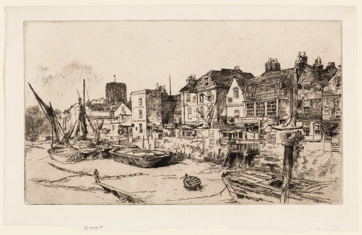 El "Adán y Eva," Viejo Chelsea de James Abbott McNeill Whistler