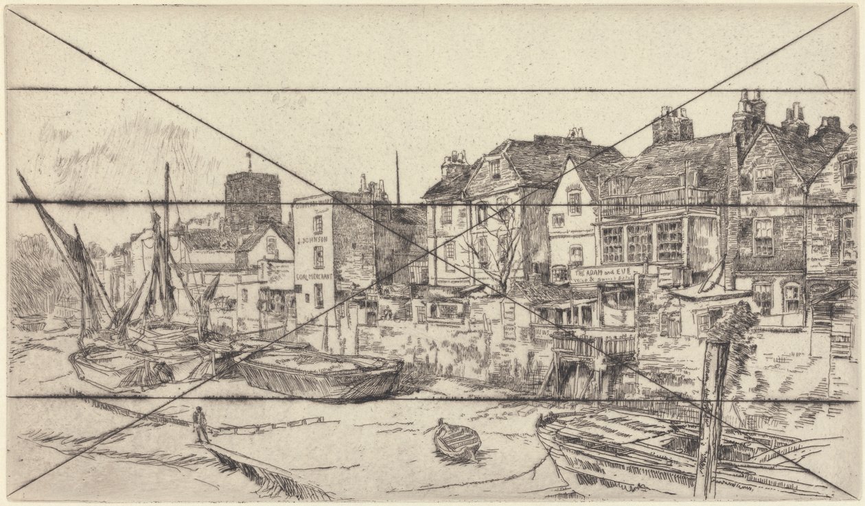 El "Adán y Eva", Viejo Chelsea de James Abbott McNeill Whistler