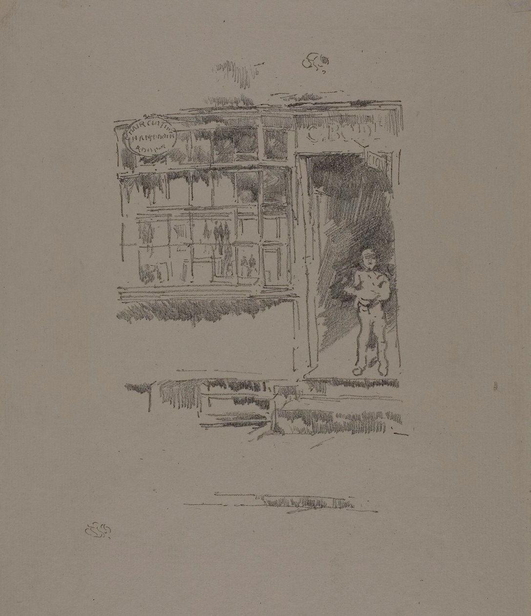 La barbería de Mews de James McNeill Whistler