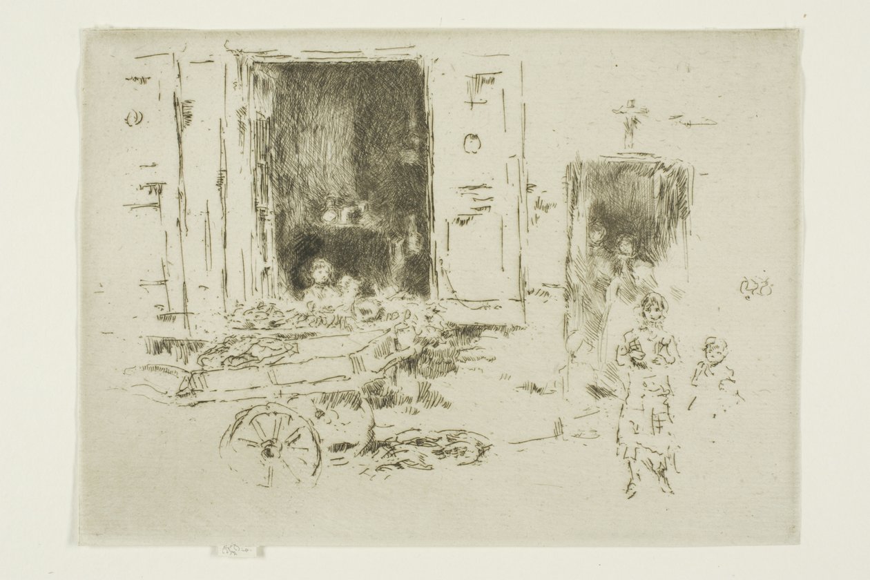 El Carretón - Barrio de los Marolles, Bruselas de James Abbott McNeill Whistler