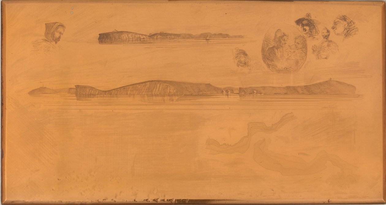 La placa de la encuesta costera de James Abbott McNeill Whistler