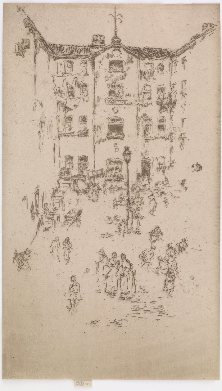 El patio, Bruselas de James Abbott McNeill Whistler