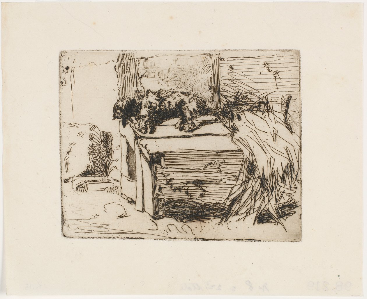 El perro en la perrera de James Abbott McNeill Whistler