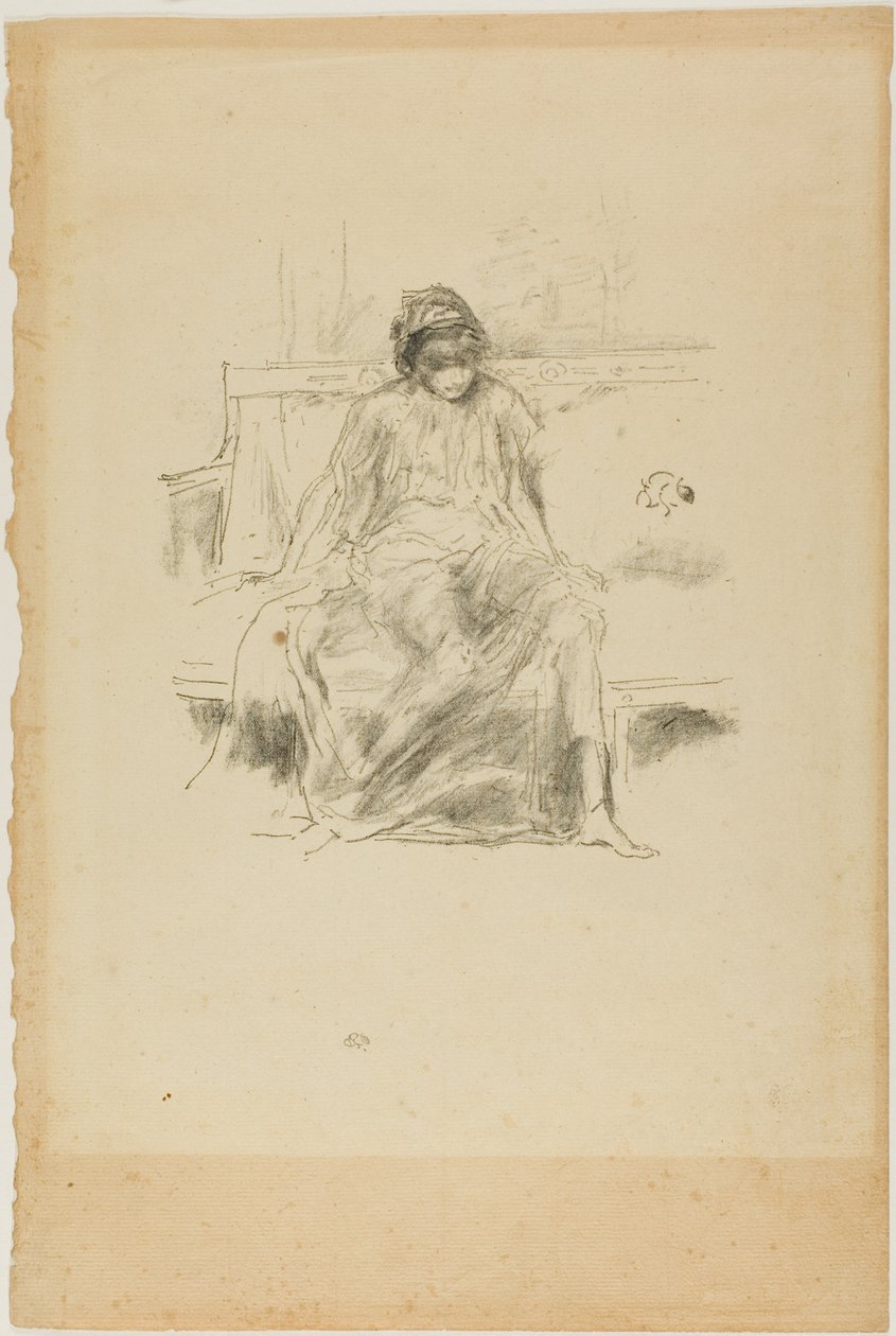 La figura drapeada, sentada de James Abbott McNeill Whistler
