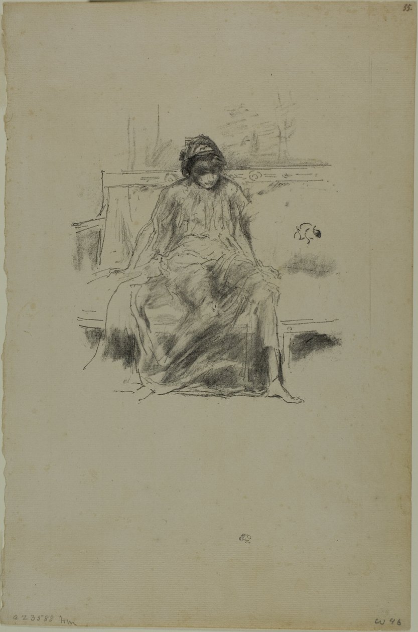 Figura Drapada, Sentada de James Abbott McNeill Whistler
