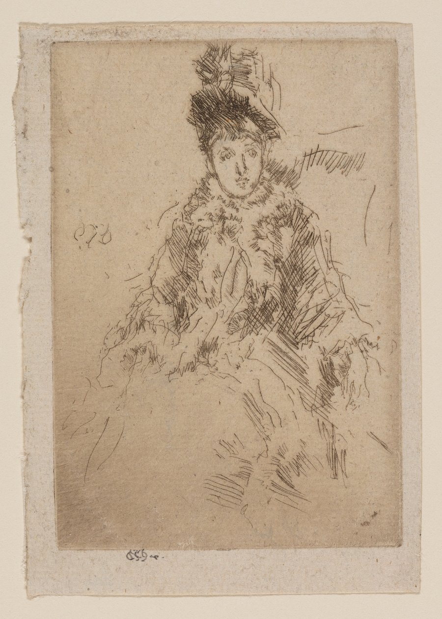 El Mantelete de Piel: Señorita Lenoir de James Abbott McNeill Whistler