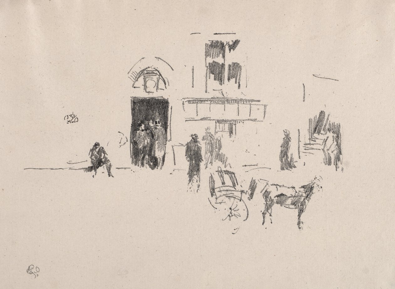 La puerta de artistas del Gaiety de James McNeill Whistler