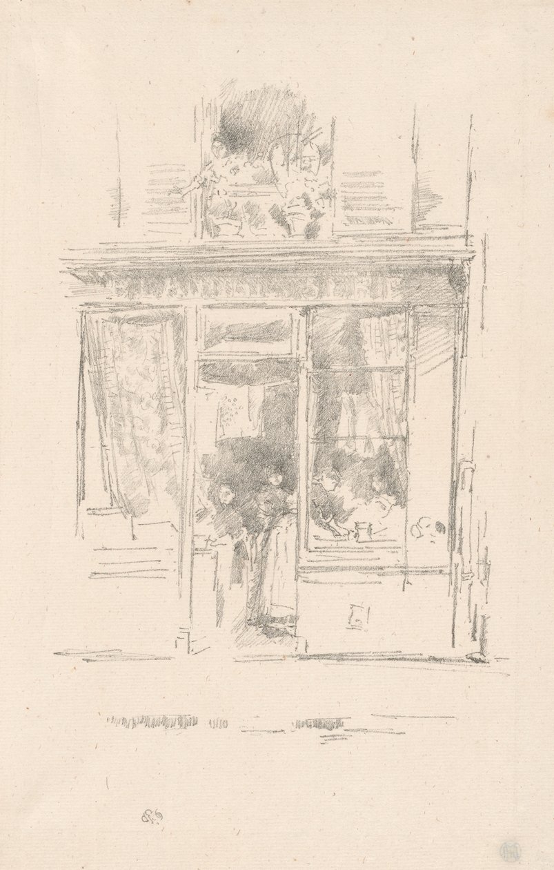 La lavandera: "La Blanchisseuse de la Place Dauphine" de James Abbott McNeill Whistler