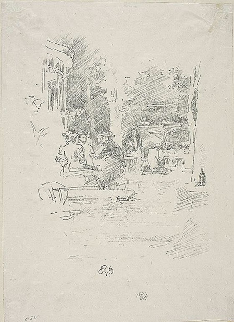 El Pequeño Café en el Bosque de James Abbott McNeill Whistler