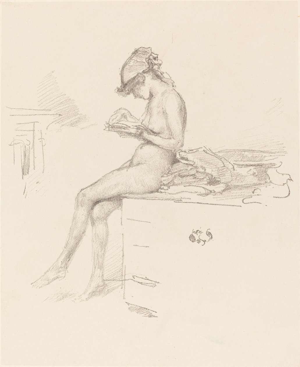 La Pequeña Modelo Desnuda, Leyendo de James Abbott McNeill Whistler