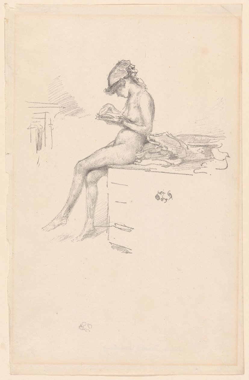 La pequeña modelo desnuda, leyendo de James Abbott McNeill Whistler