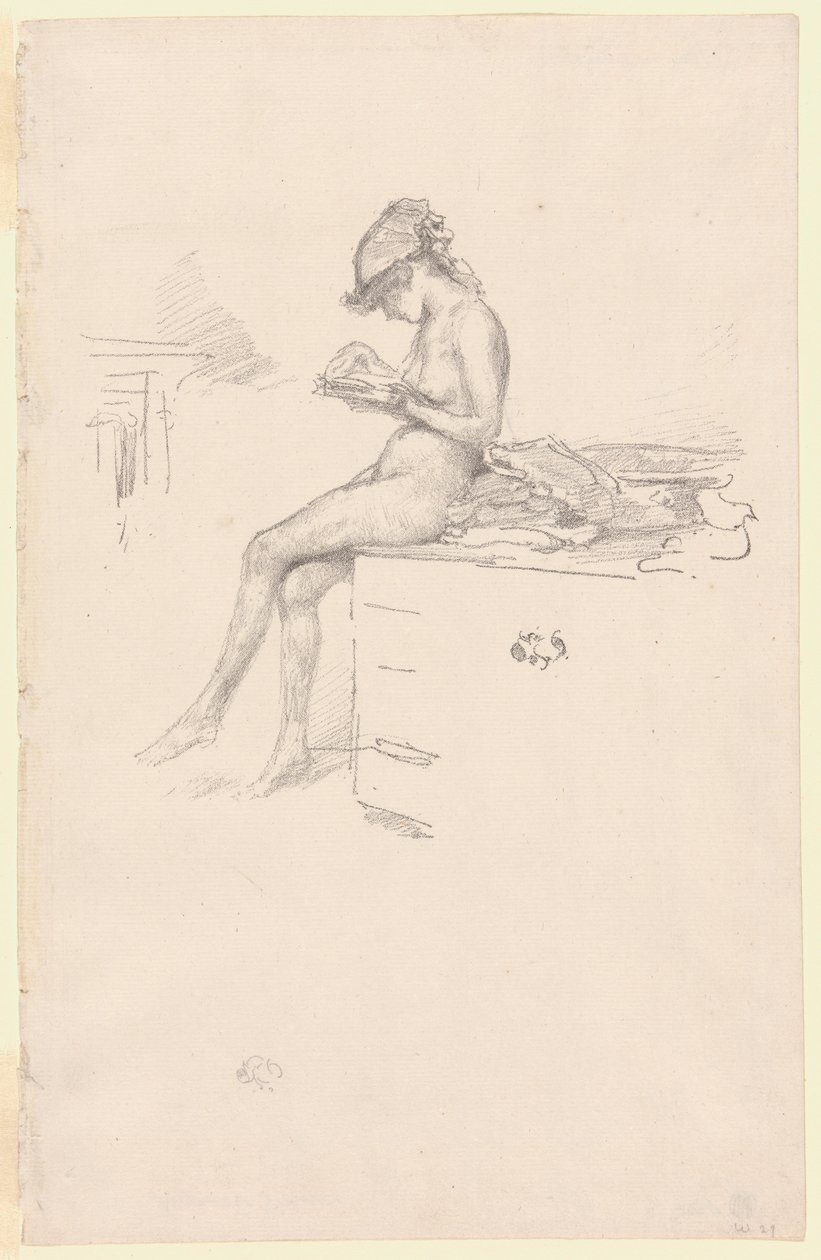 La pequeña modelo desnuda, leyendo de James Abbott McNeill Whistler
