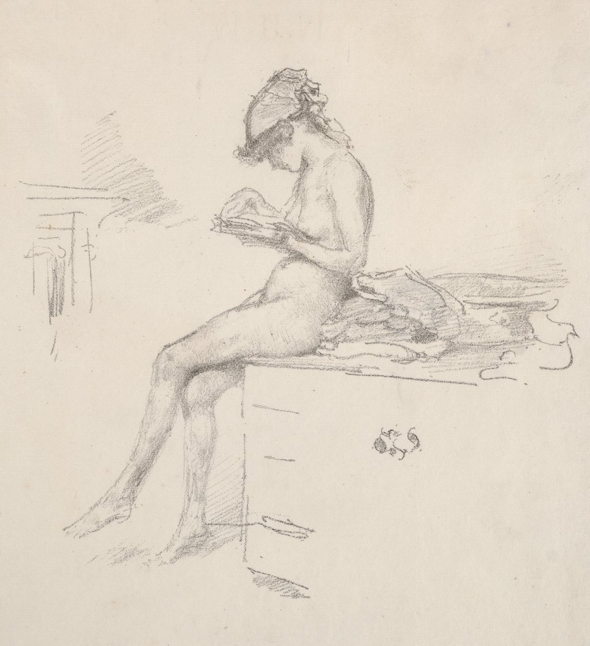 La pequeña modelo desnuda leyendo de James McNeill Whistler
