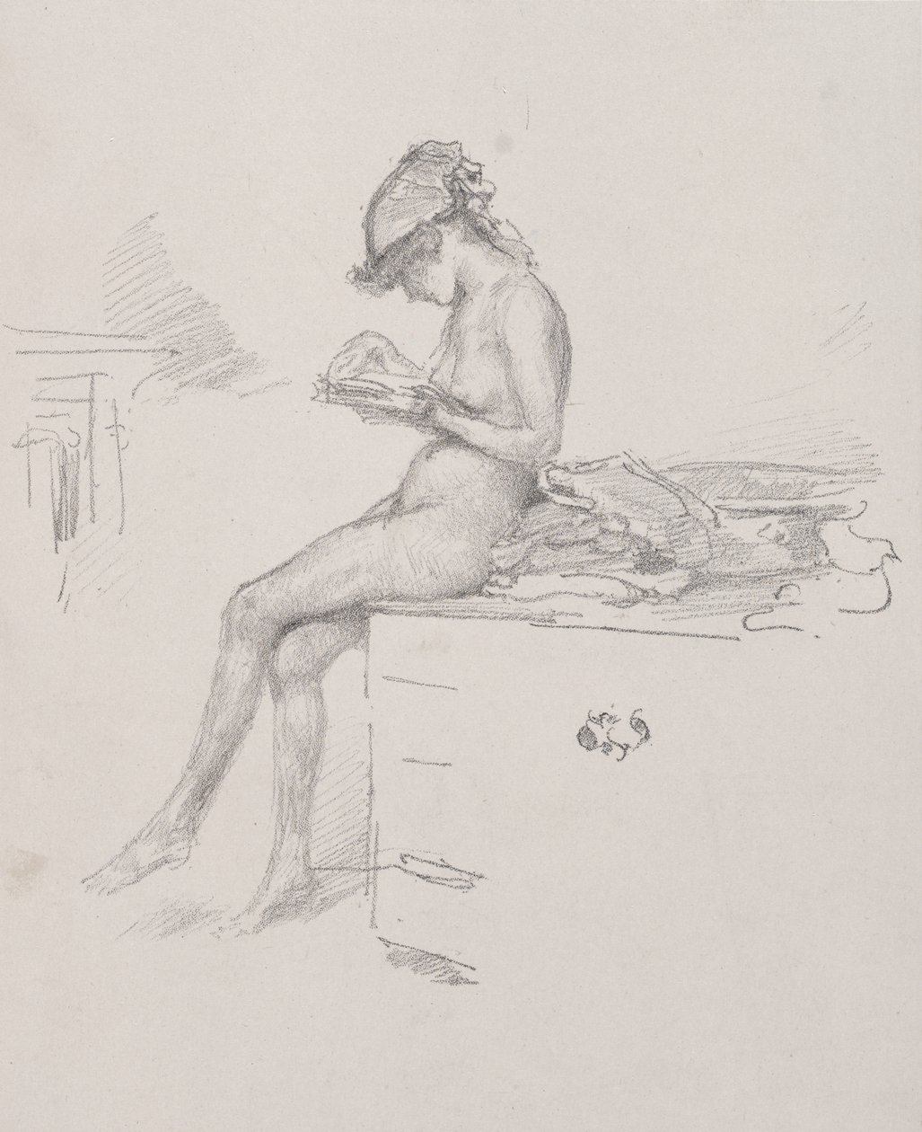 La pequeña modelo desnuda leyendo de James McNeill Whistler