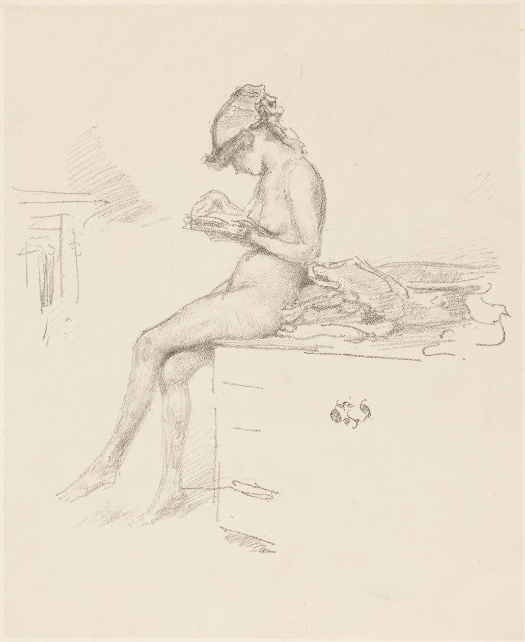 La pequeña modelo desnuda, leyendo de James McNeill Whistler