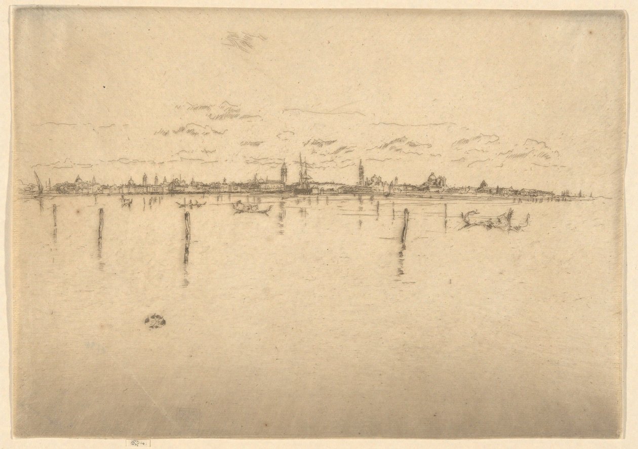 «La Pequeña Venecia», de la primera serie sobre Venecia («Venecia, una serie de doce grabados») de James McNeill Whistler