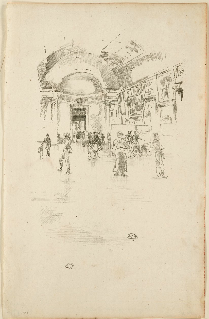 La galería larga, Louvre de James Abbott McNeill Whistler