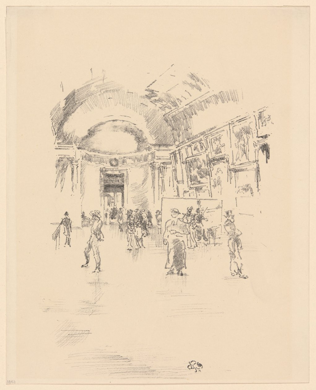 La Galería Larga, Louvre de James Abbott McNeill Whistler