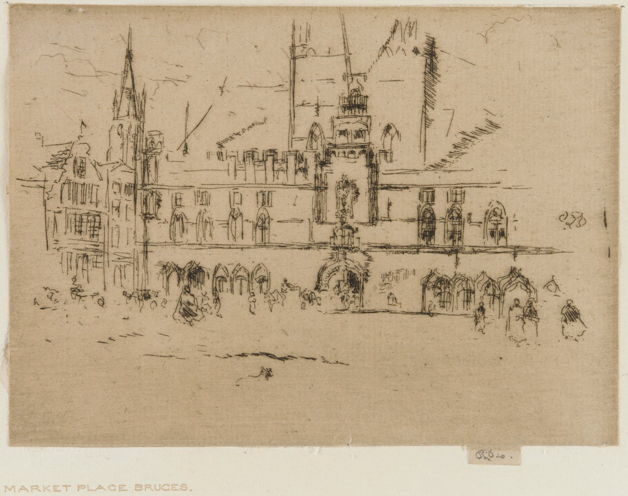 El mercado, Brujas de James Abbott McNeill Whistler