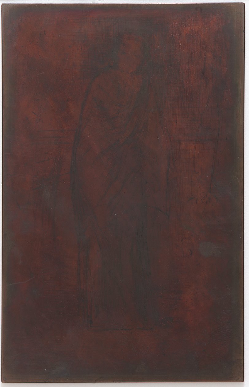 El modelo descansando: Placa de impresión de James Abbott McNeill Whistler