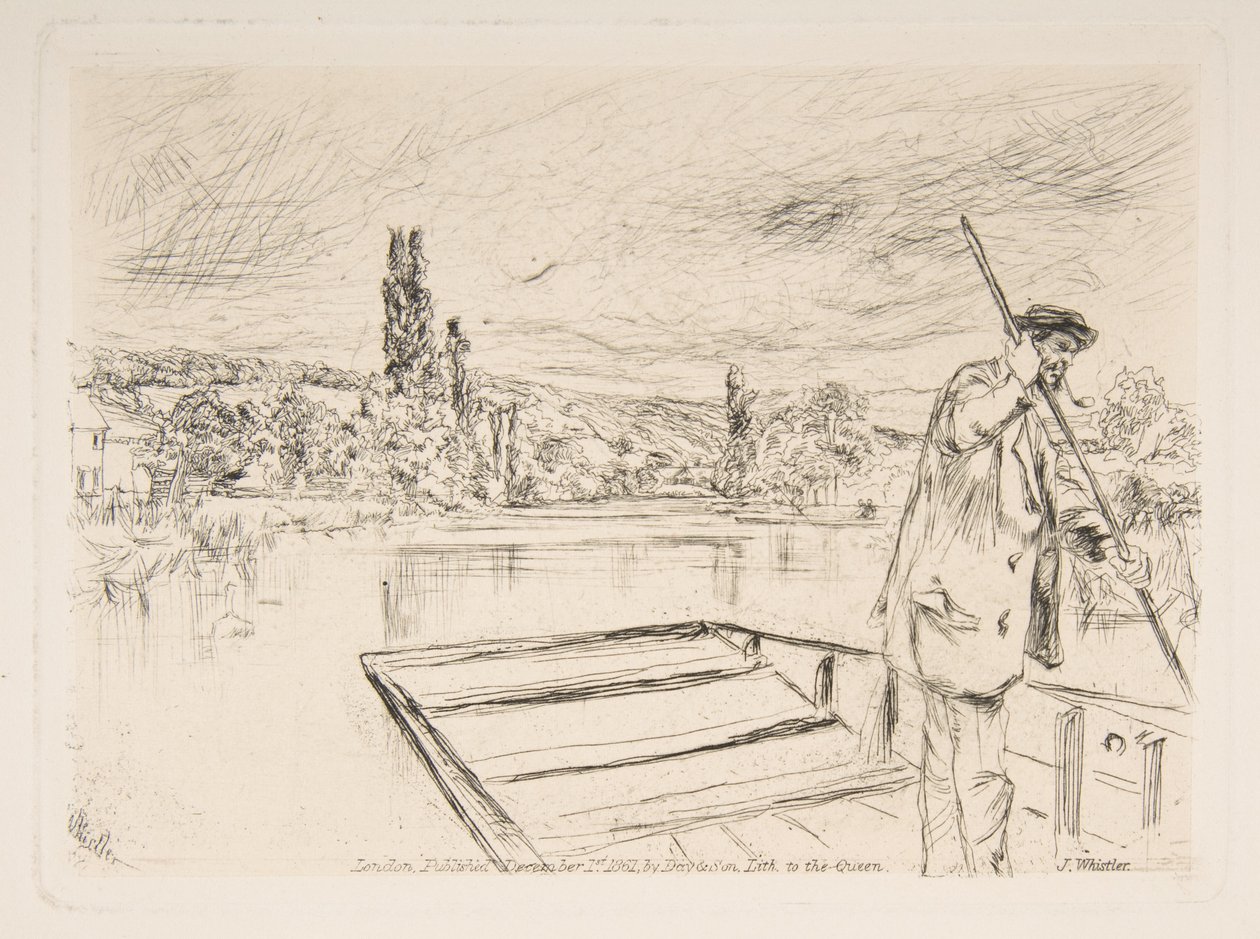 La barca de fondo plano de James McNeill Whistler