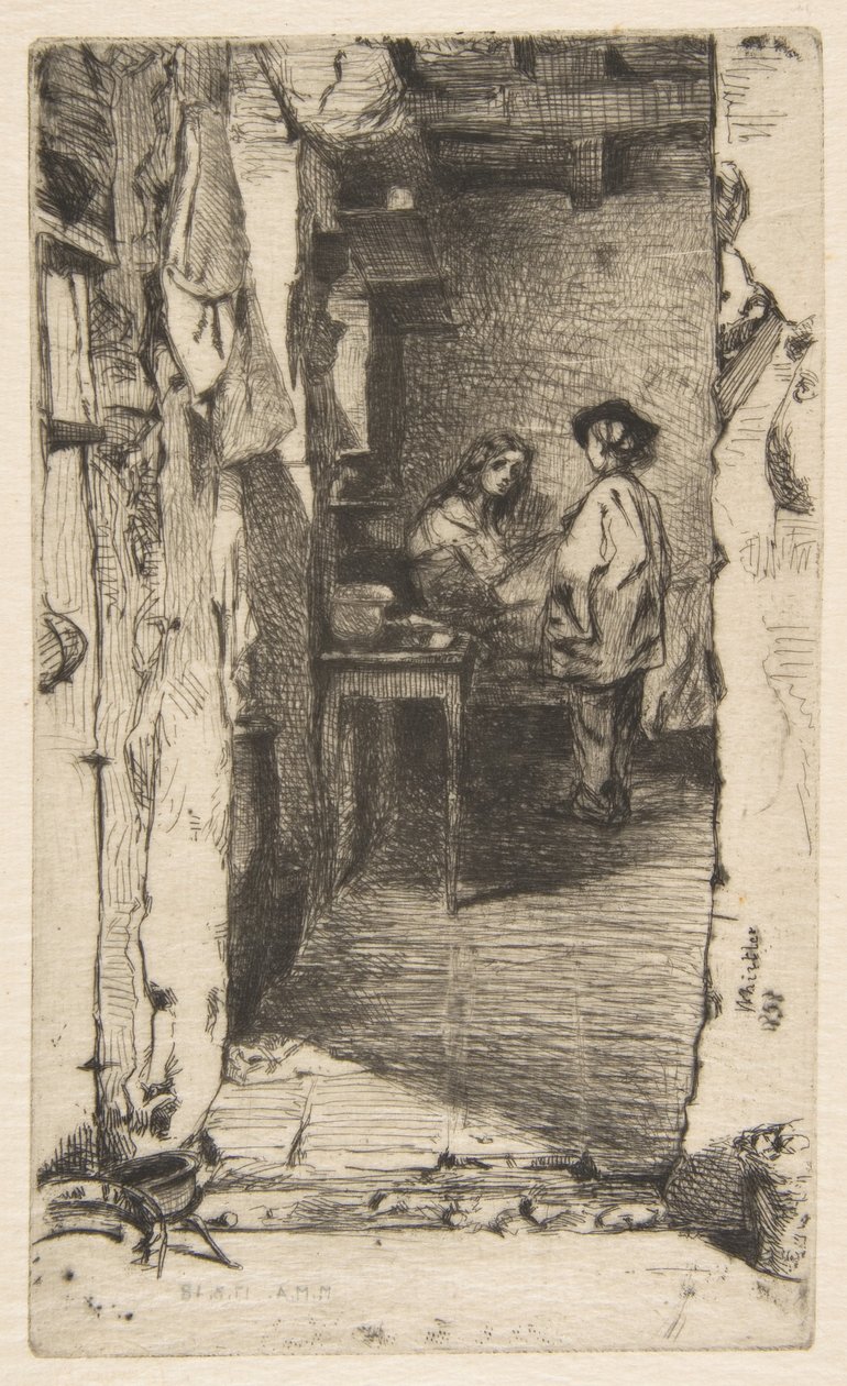 Las recogedoras de trapos (recogedores de trapos, Quartier Mouffetard, París) de James McNeill Whistler