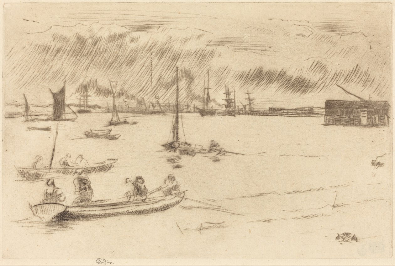 El Támesis hacia Erith de James McNeill Whistler